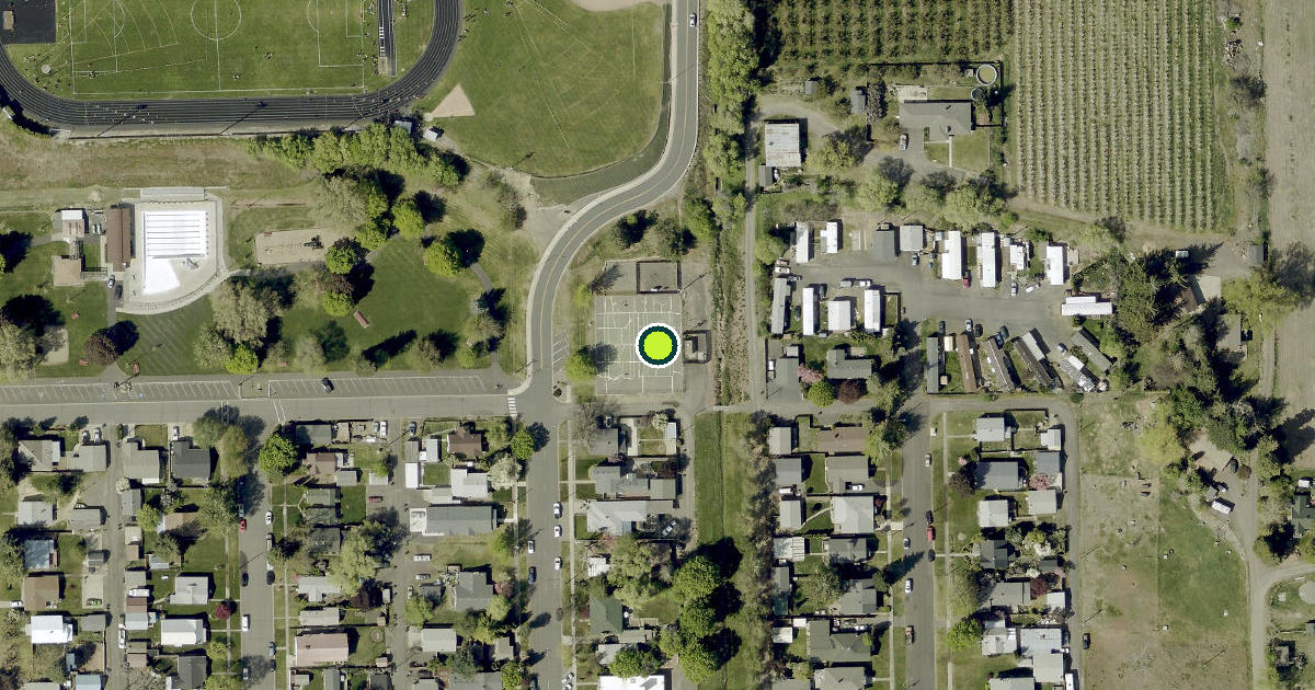 Satellite view of Naches Pickleball Courts