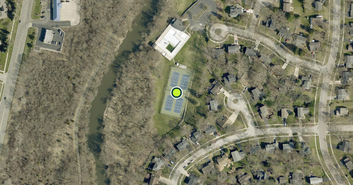 Satellite view of Naperville Pickleball Courts