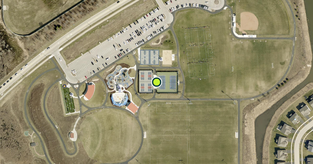 Satellite view of Naperville Pickleball Courts