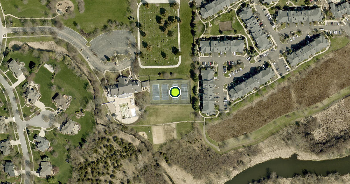 Satellite view of Naperville Pickleball Courts