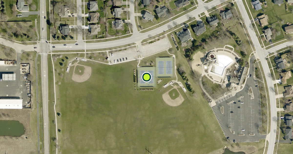 Satellite view of Naperville Pickleball Courts