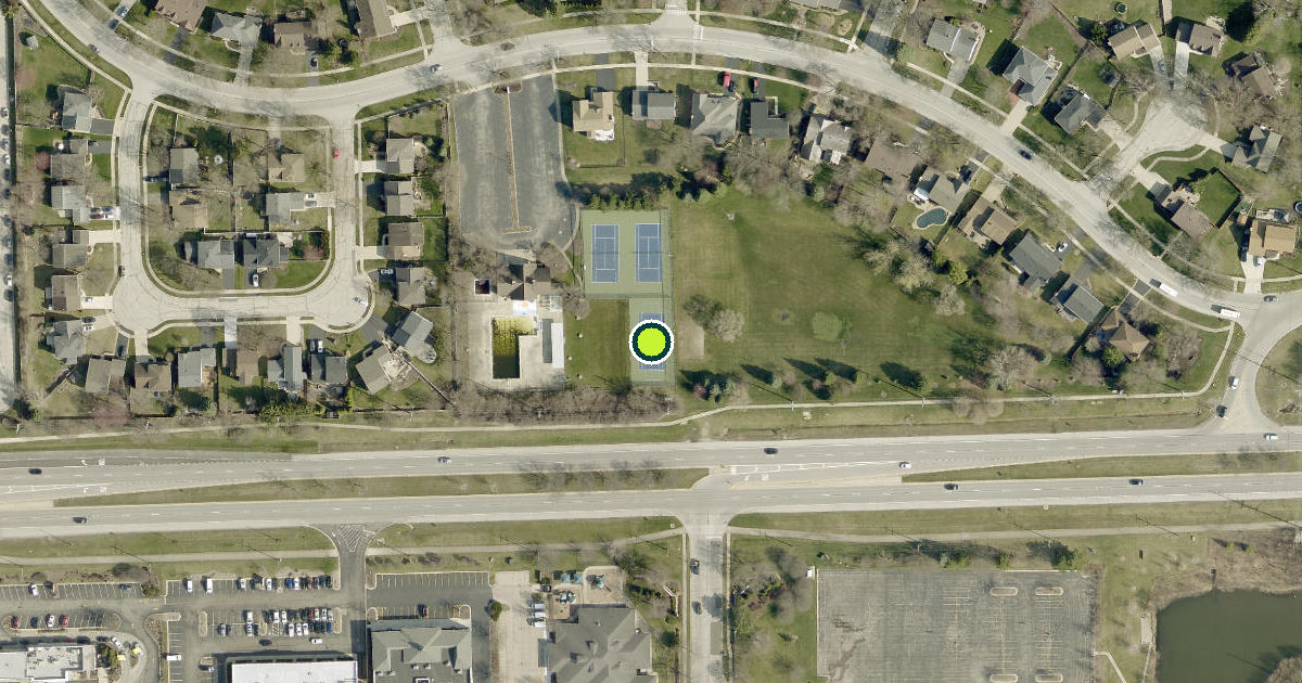 Satellite view of Naperville Pickleball Courts