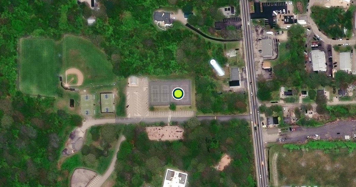 Satellite view of Narragansett Pickleball Courts