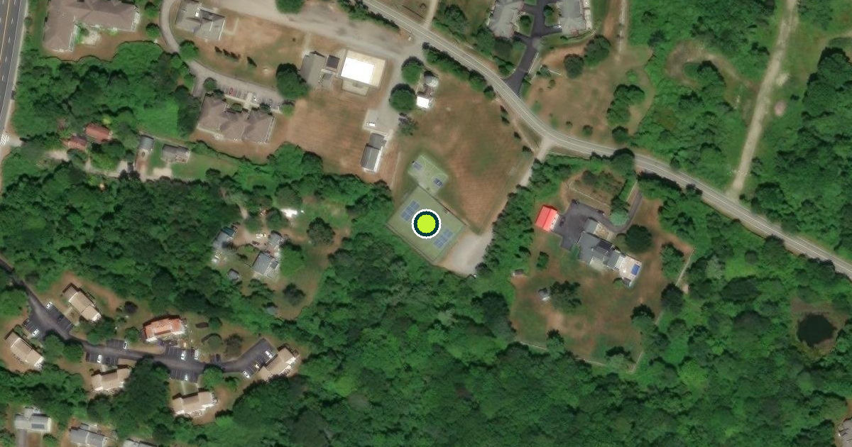 Satellite view of Narragansett Pickleball Courts