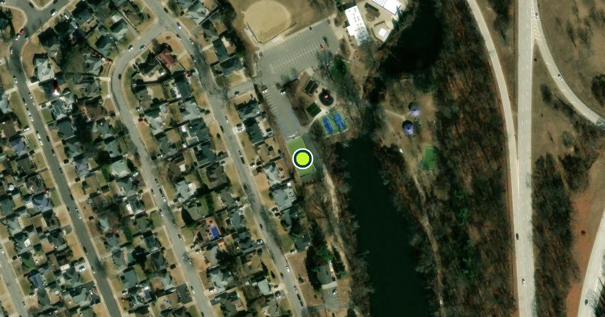 Satellite view of Nassau County Pickleball Courts