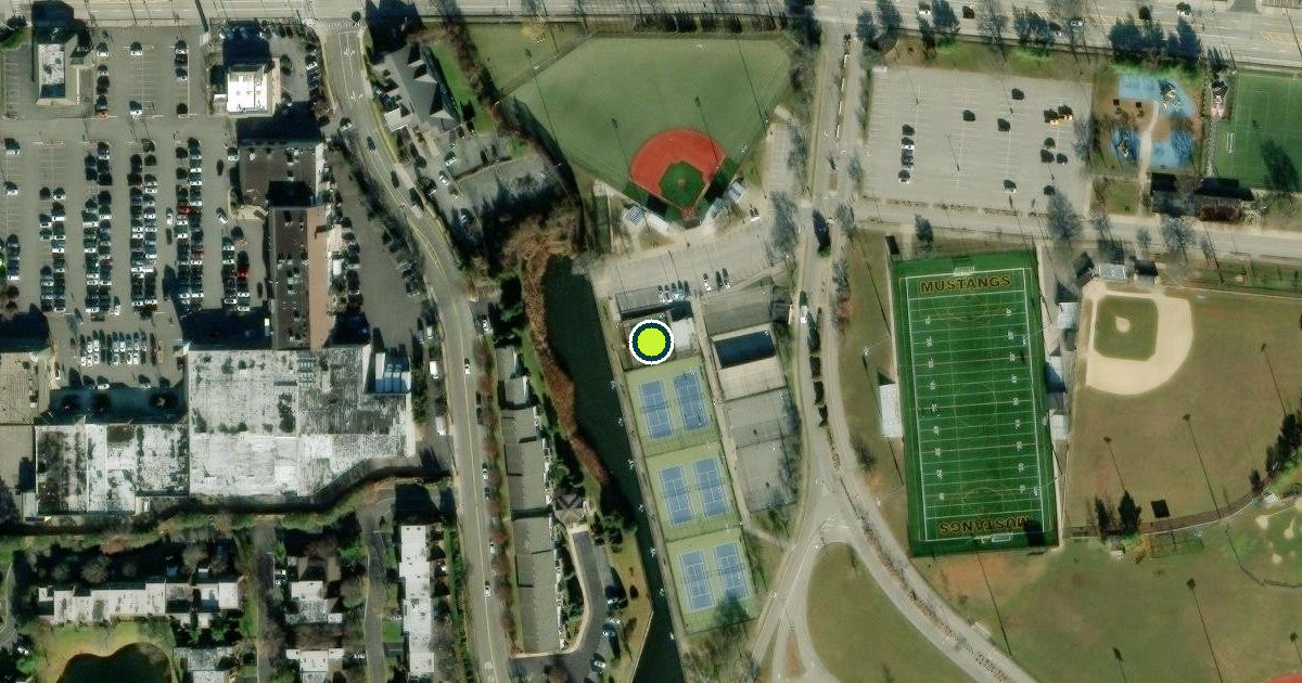 Satellite view of Nassau County Pickleball Courts