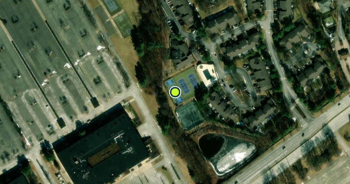 Satellite view of Nassau County Pickleball Courts