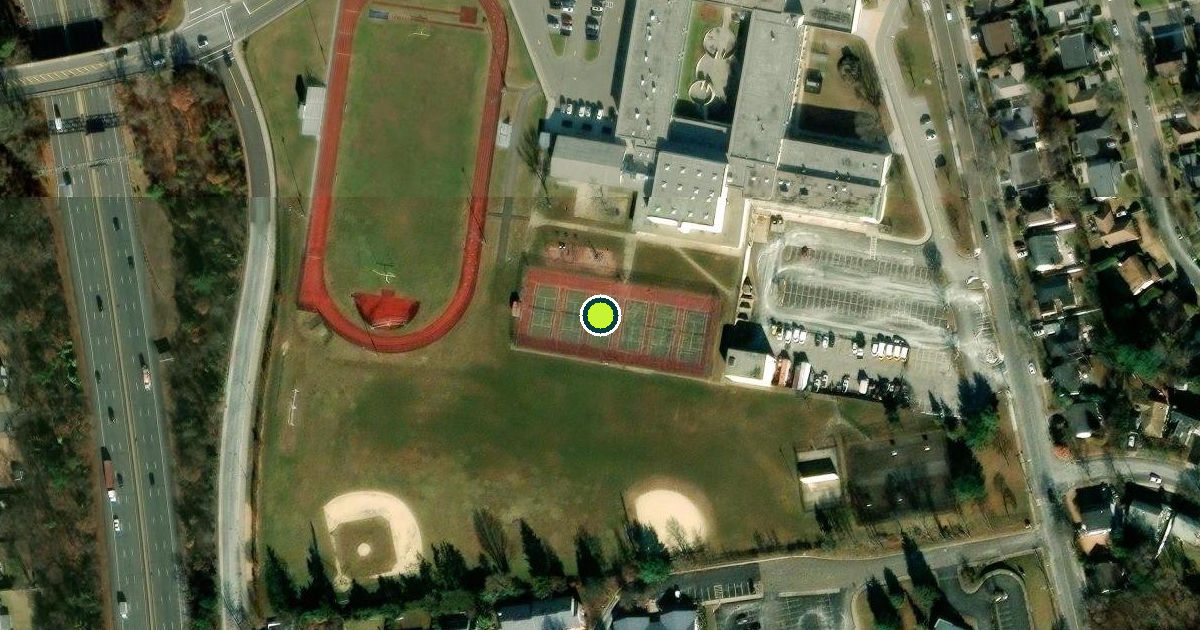 Satellite view of Nassau County Pickleball Courts