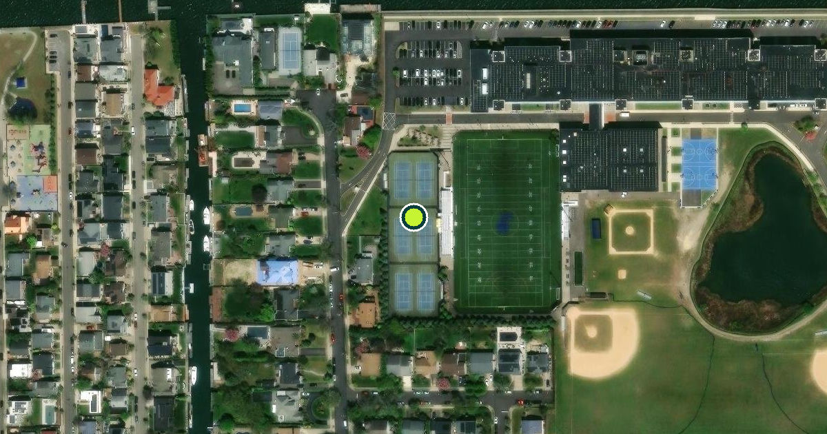 Satellite view of Nassau County Pickleball Courts
