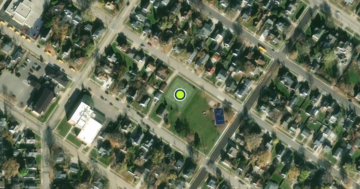 Satellite view of Neenah Pickleball Courts