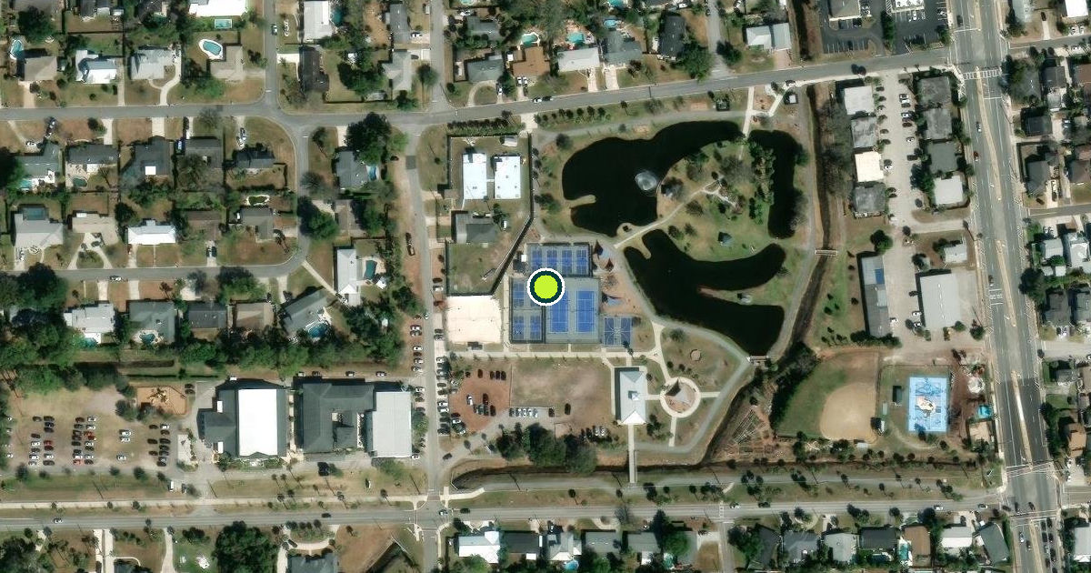 Satellite view of Neptune Beach Pickleball Courts