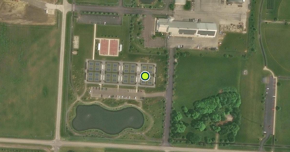 Satellite view of New Albany Pickleball Courts