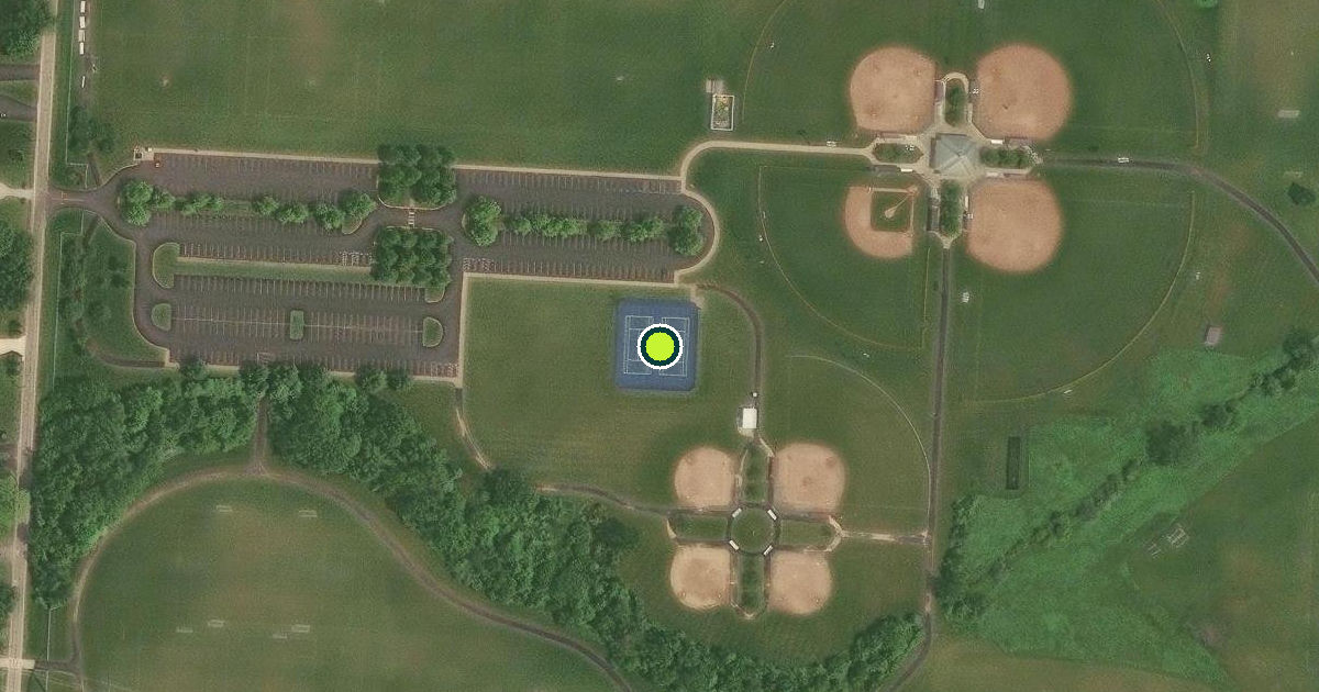 Satellite view of New Albany Pickleball Courts