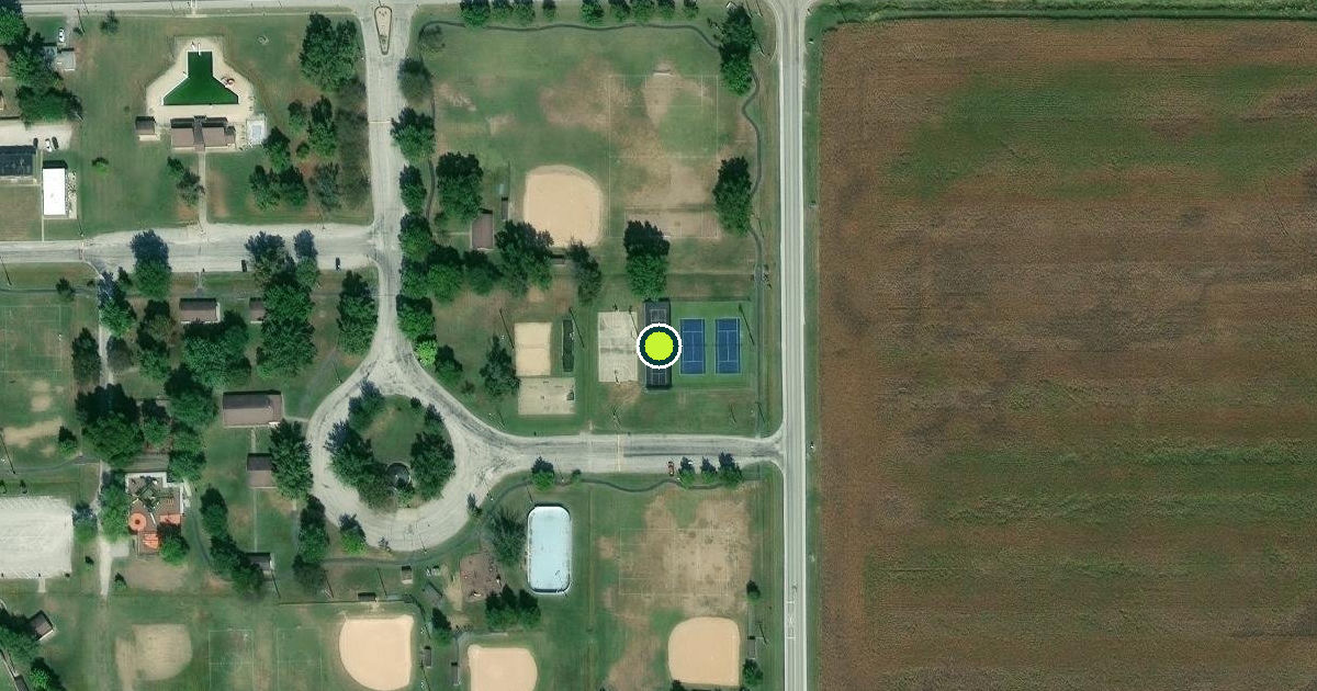 Satellite view of New Baden Pickleball Courts