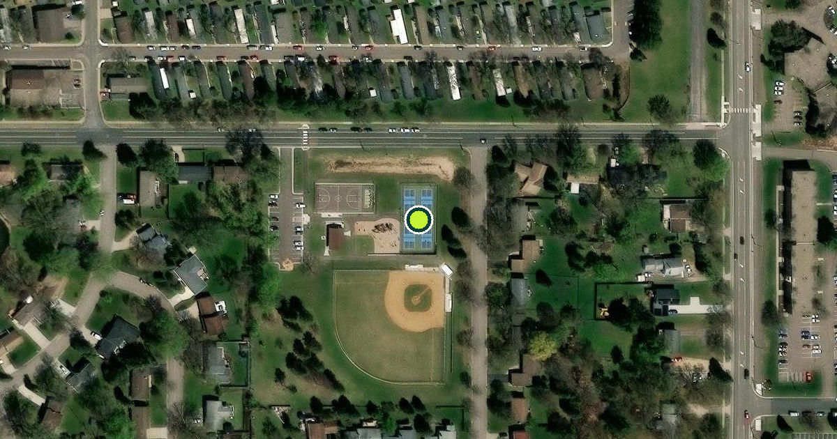 Satellite view of New Brighton Pickleball Courts