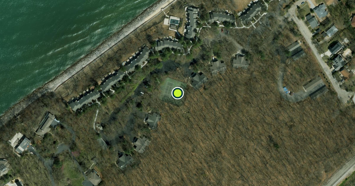 Satellite view of New Buffalo Pickleball Courts