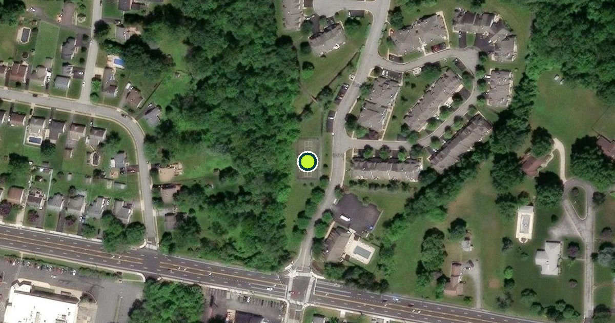 Satellite view of New Castle County Pickleball Courts