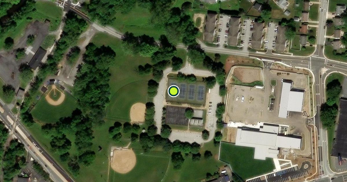 Satellite view of New Castle County Pickleball Courts