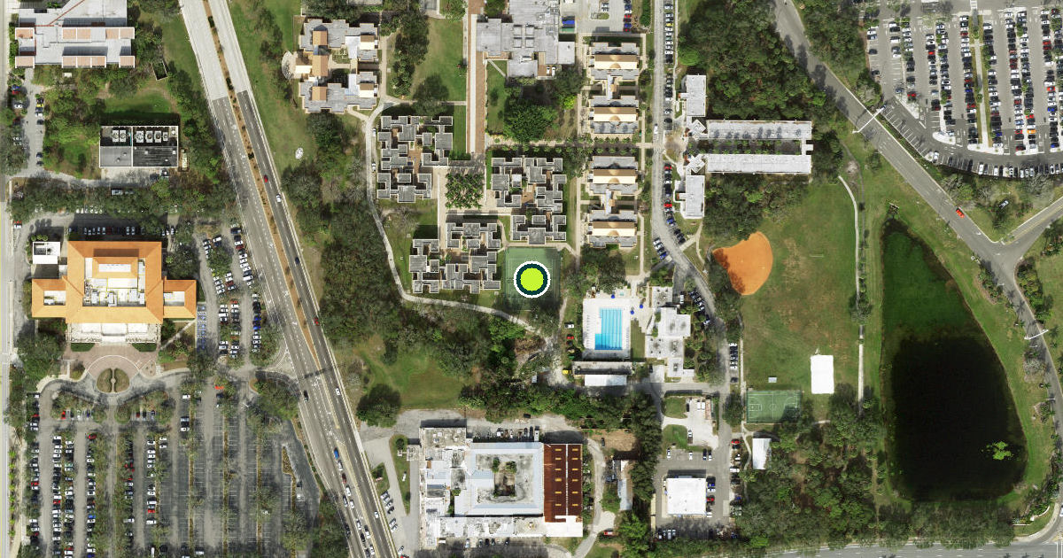 Satellite view of New College of Florida Pickleball Courts