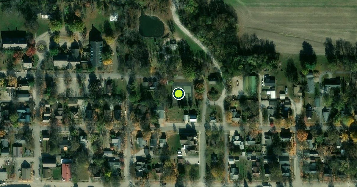 Satellite view of New Harmony Pickleball Courts