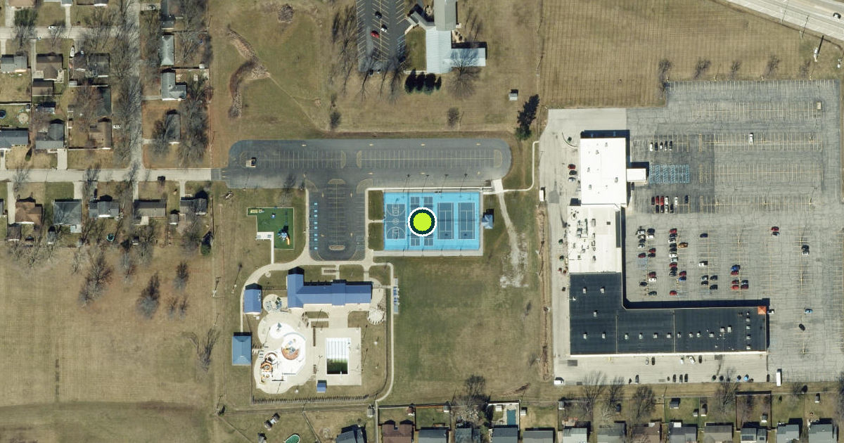 Satellite view of New Haven Pickleball Courts