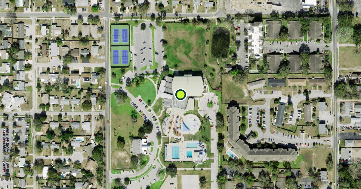 Satellite view of New Port Richey Recreation and Aquatic Center