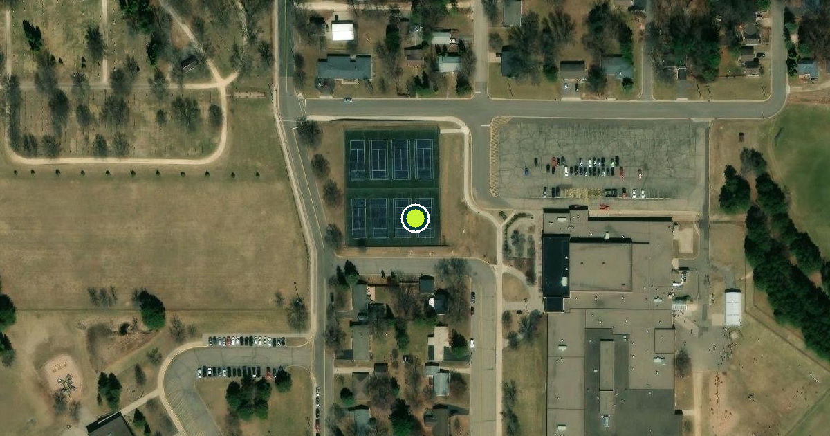 Satellite view of New Richmond Pickleball Courts
