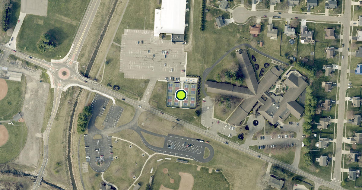 Satellite view of Newark Pickleball Courts