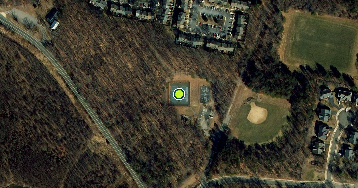 Satellite view of Newington Heights Park Pickleball Courts