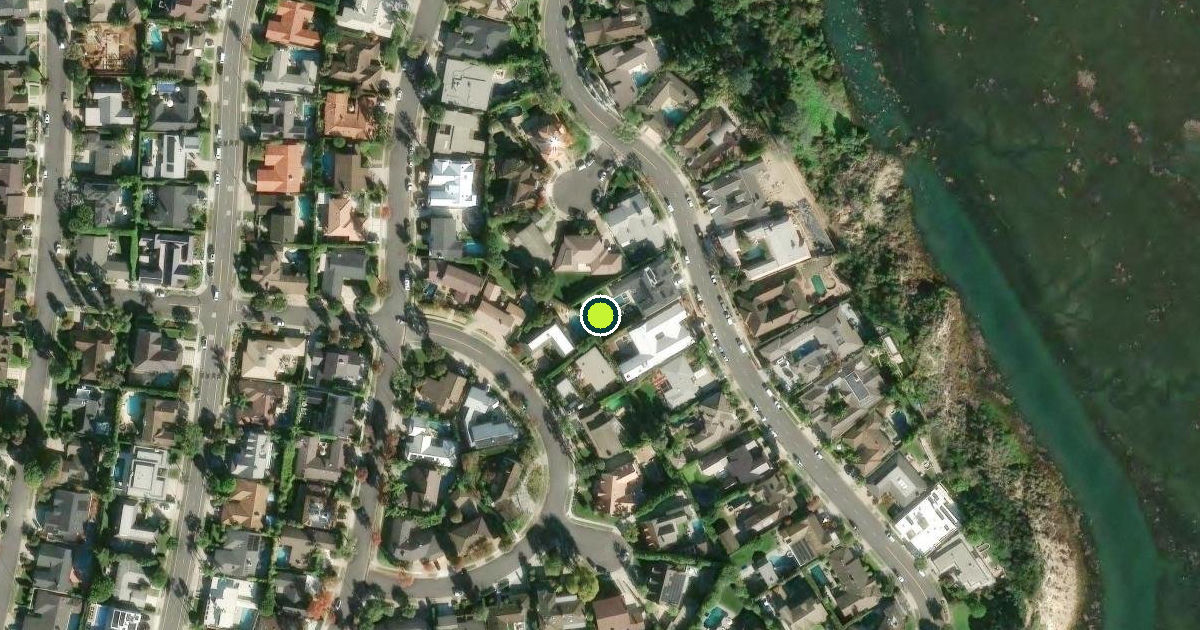 Satellite view of Newport Beach Pickleball Courts