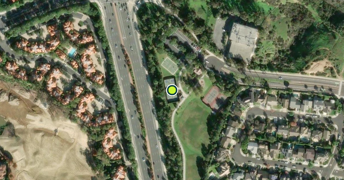Satellite view of Newport Beach Pickleball Courts