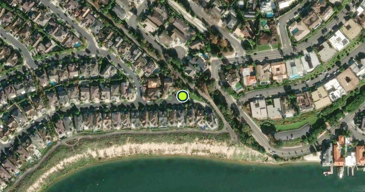 Satellite view of Newport Beach Pickleball Courts