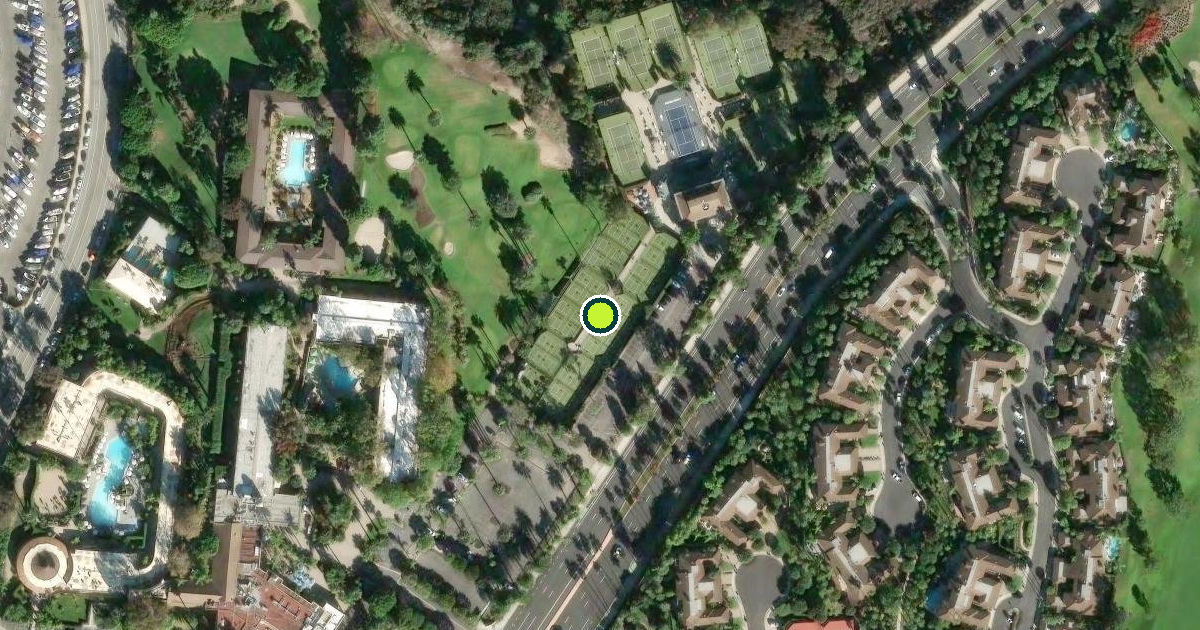 Satellite view of Newport Beach Pickleball Courts