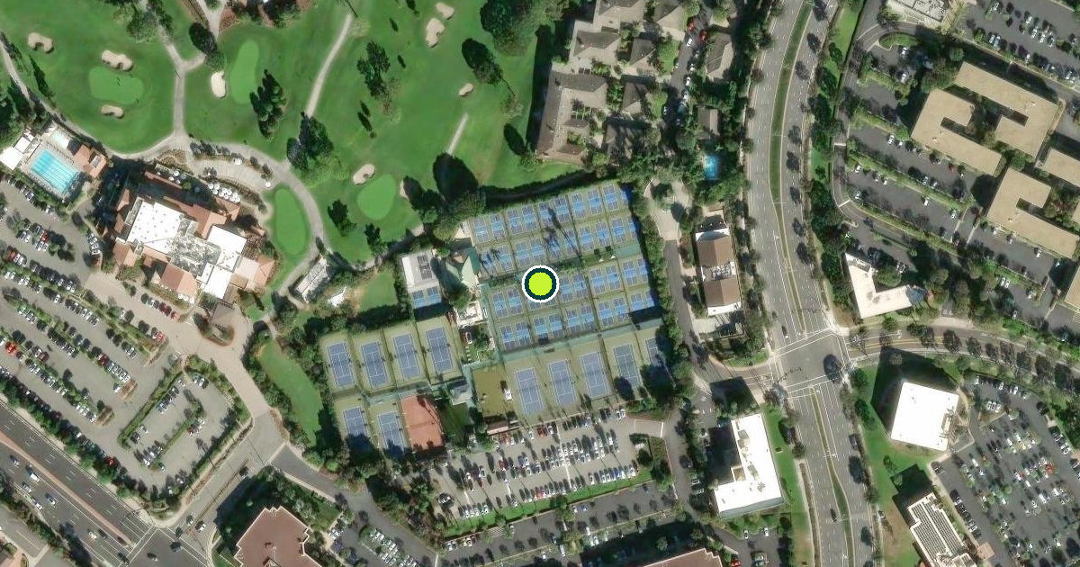Satellite view of Newport Beach Pickleball Courts