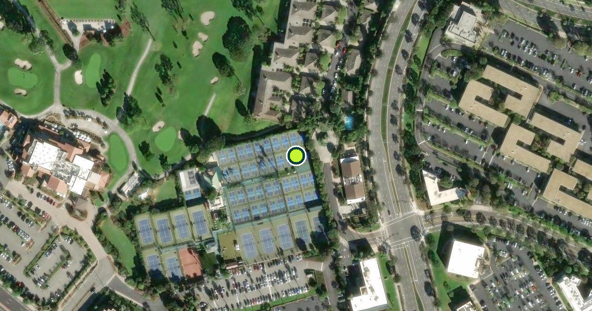 Satellite view of Newport Beach Pickleball Courts