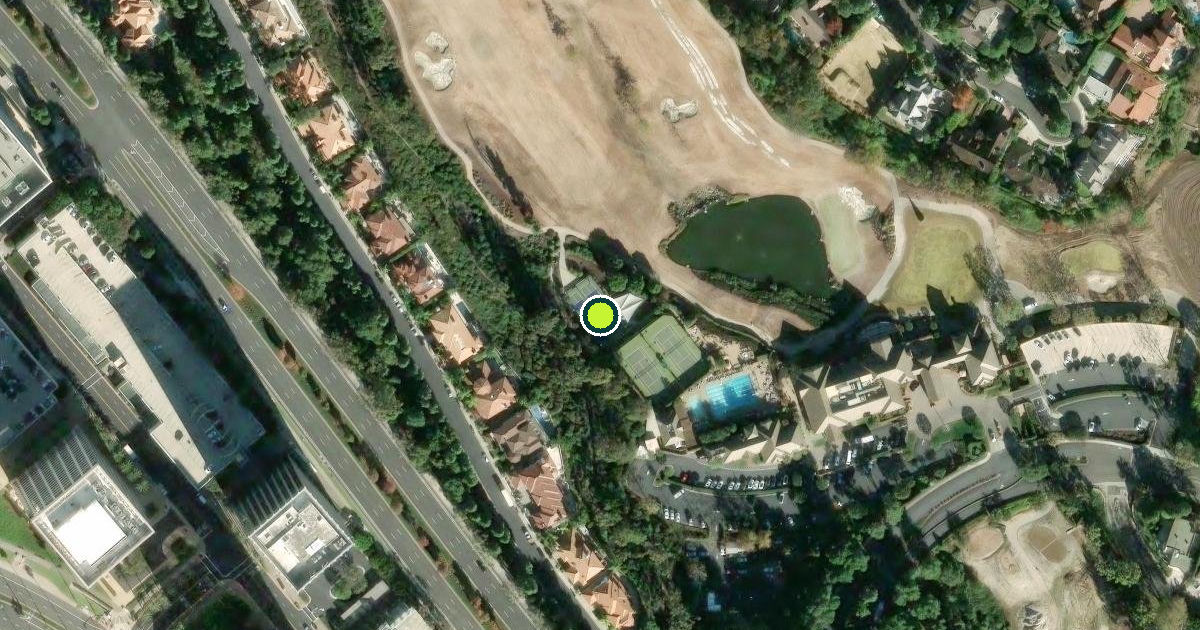 Satellite view of Newport Beach Pickleball Courts