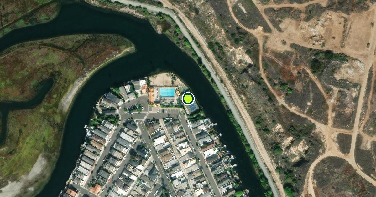 Satellite view of Newport Beach Pickleball Courts