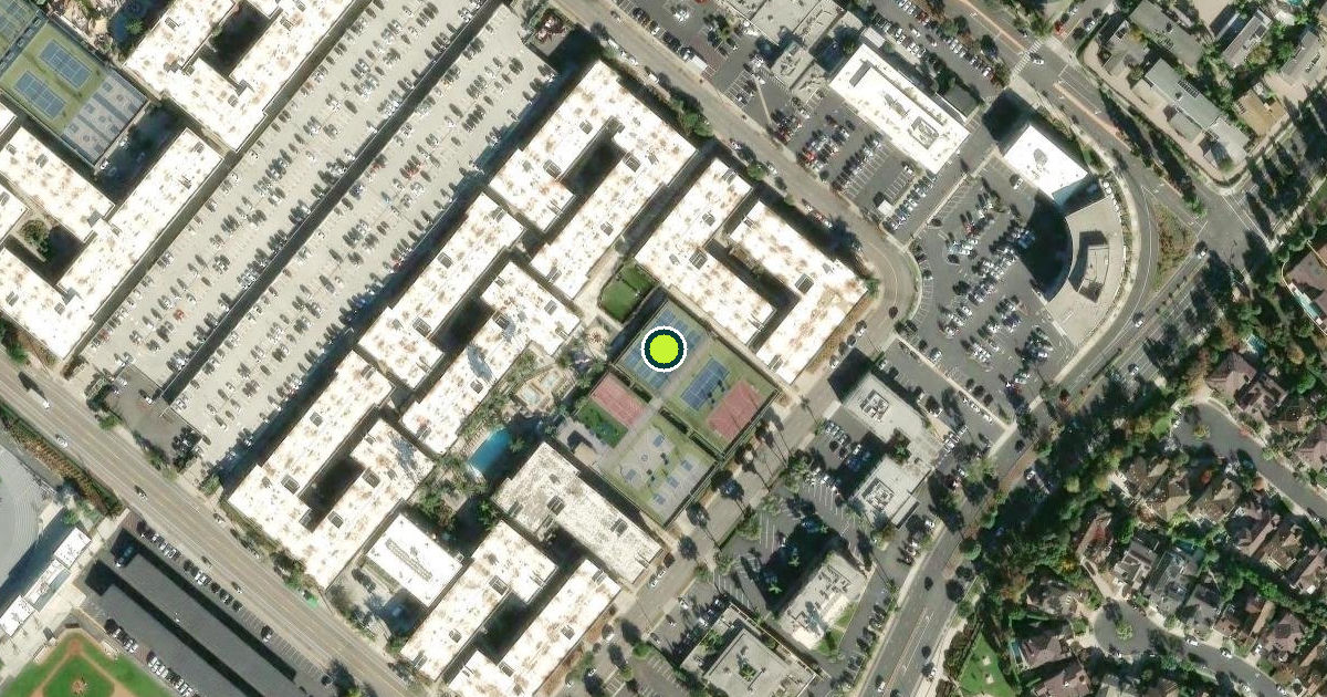 Satellite view of Newport Beach Pickleball Courts