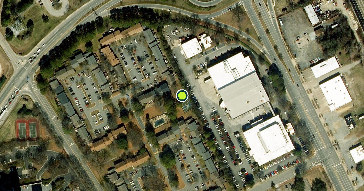 Satellite view of Newport News Pickleball Courts