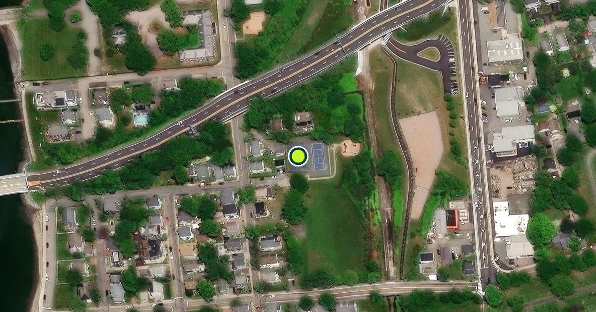 Satellite view of Newport Pickleball Courts