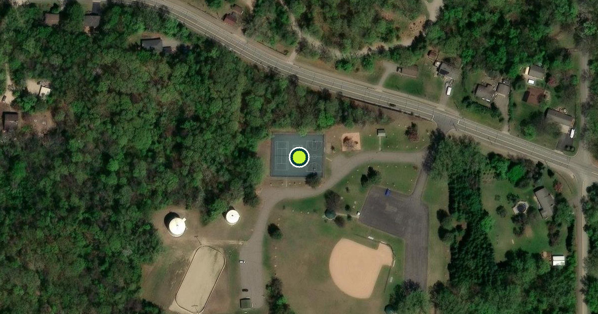 Satellite view of Newport Pickleball Courts