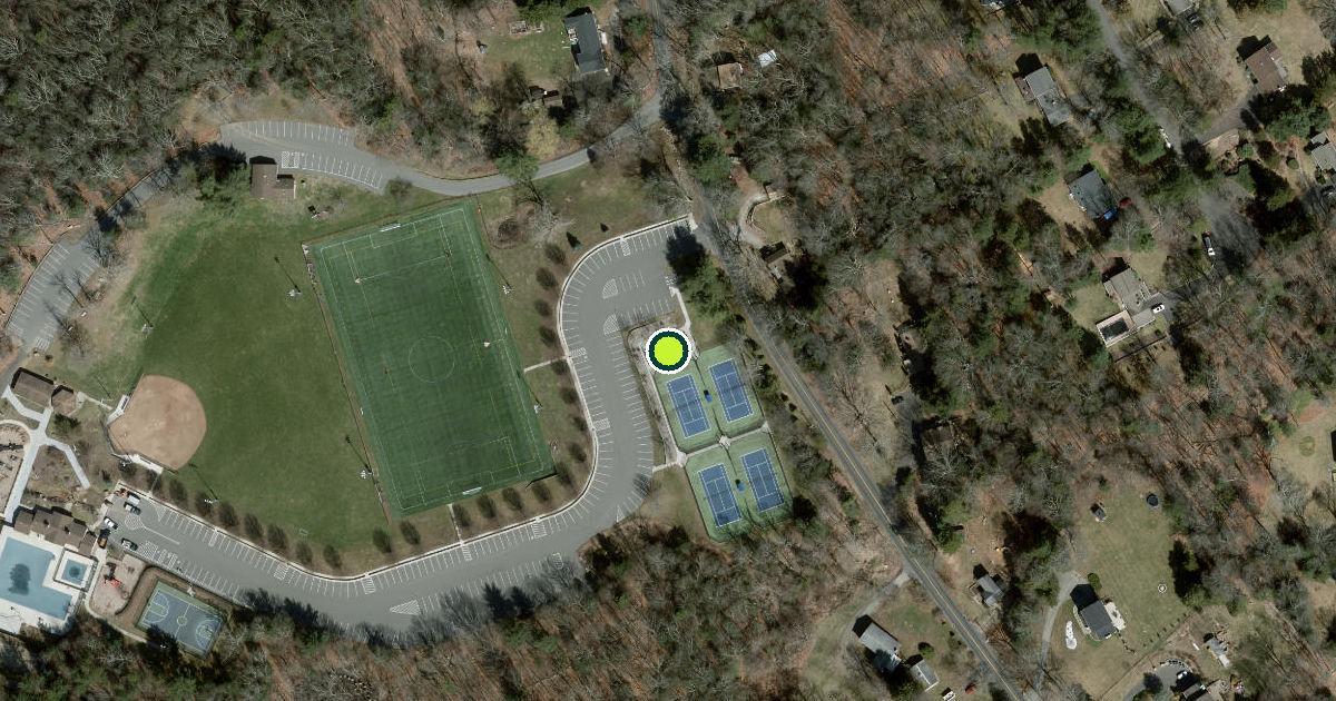 Satellite view of Newtown Pickleball Courts