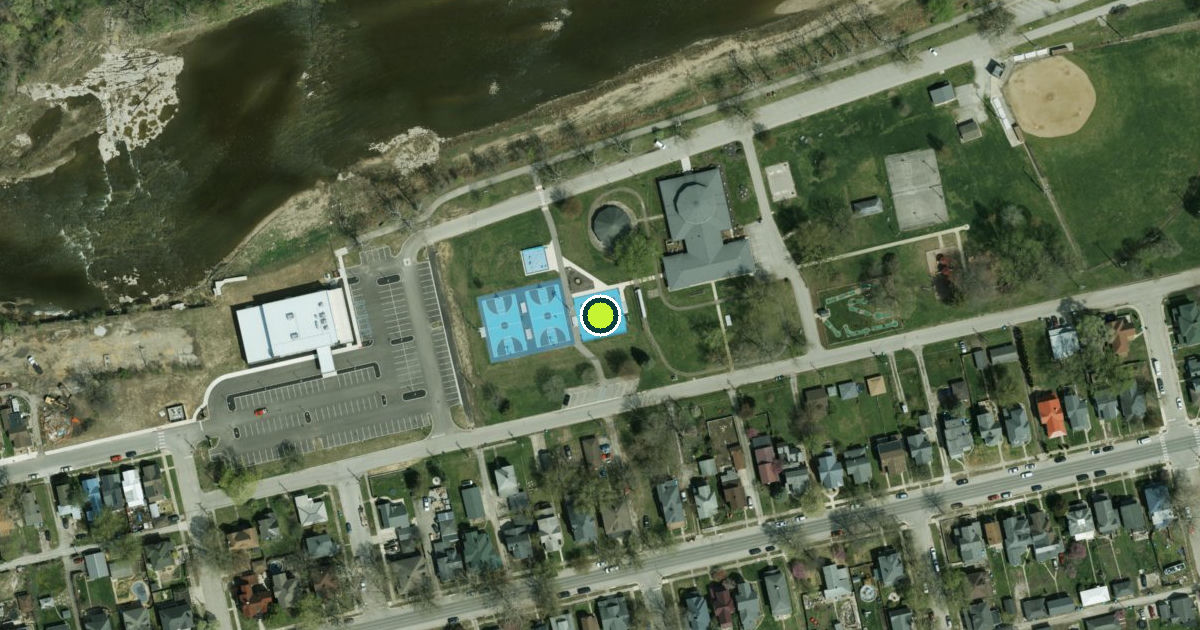 Satellite view of NFC Pickleball Court