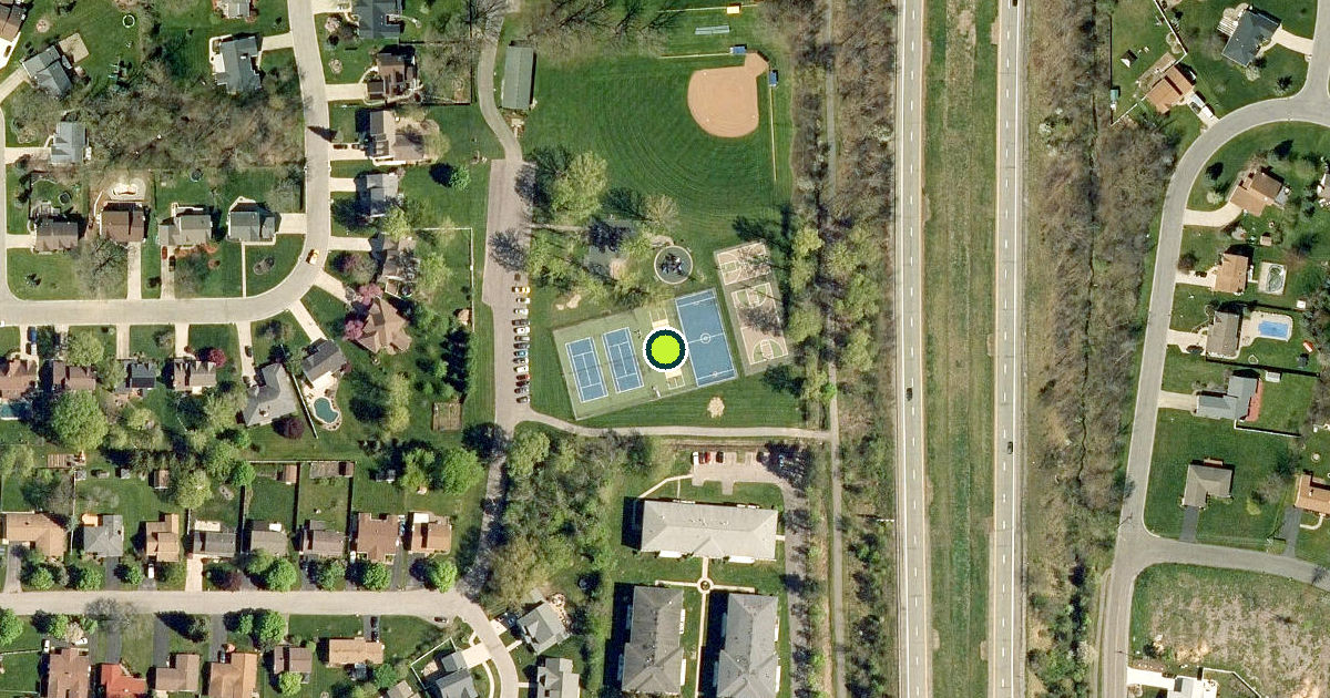 Satellite view of Niagara County Pickleball Courts