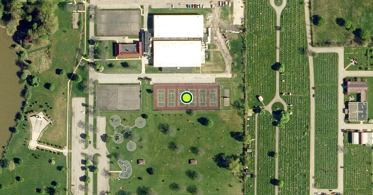 Satellite view of Niagara County Pickleball Courts