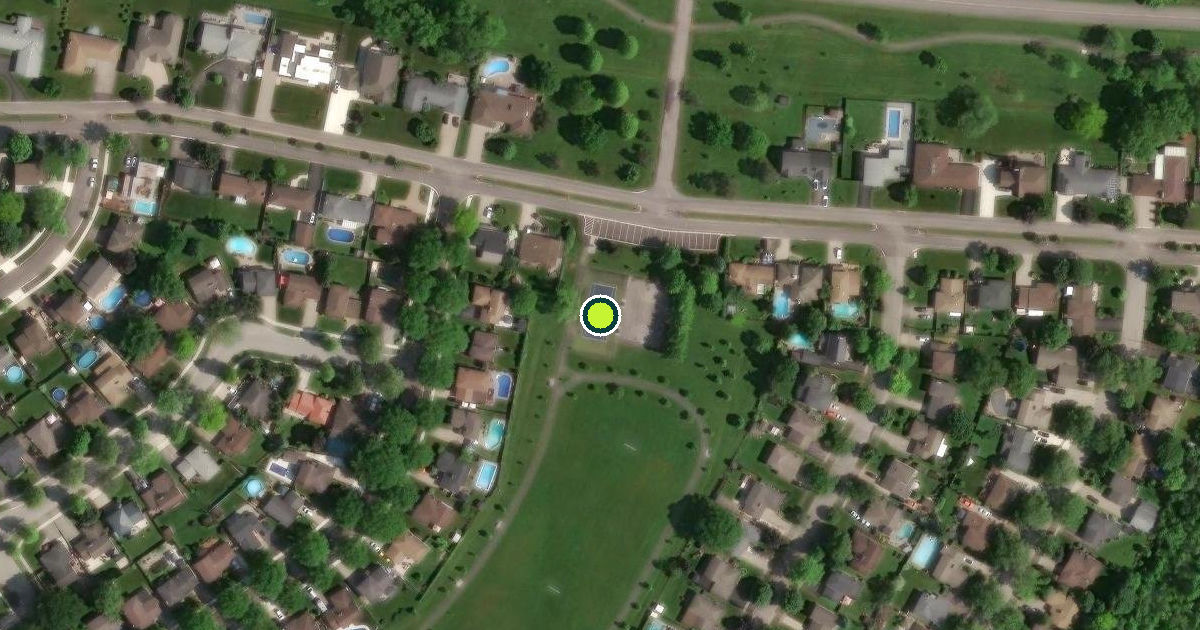 Satellite view of Niagara Falls Pickleball Courts