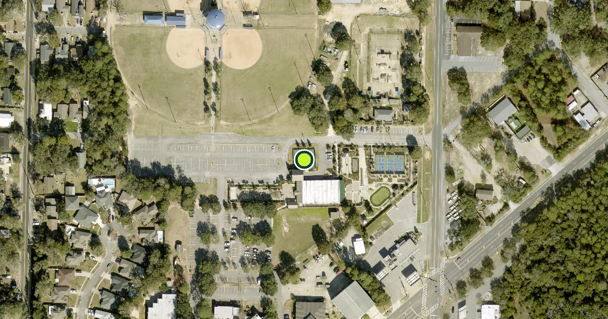 Satellite view of Niceville Pickleball Courts