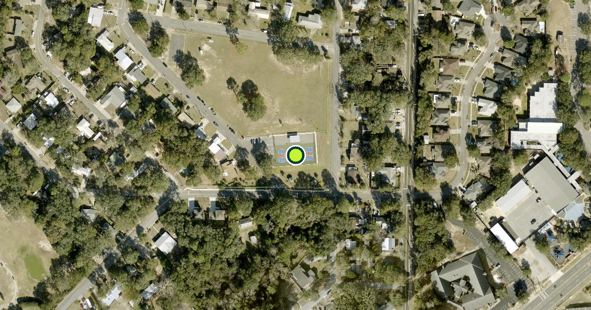 Satellite view of Niceville Pickleball Courts