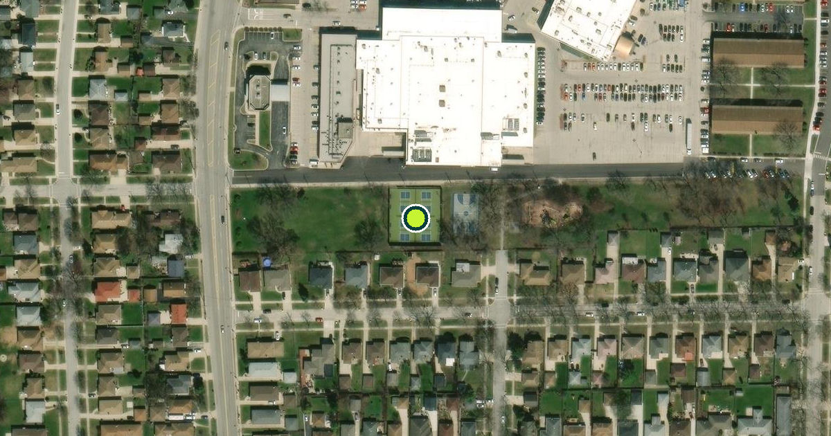 Satellite view of Niles Pickleball Courts