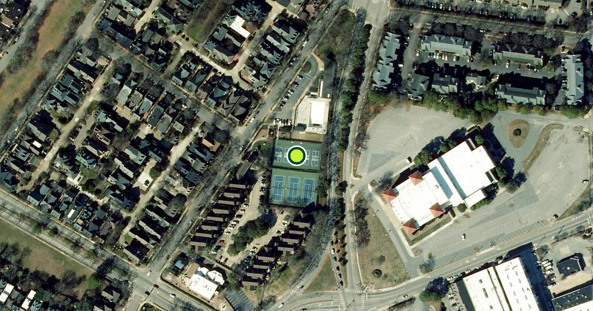 Satellite view of Norfolk Pickleball Courts